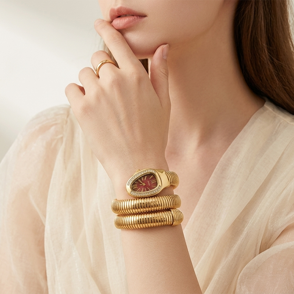 Serpentina maroon watch