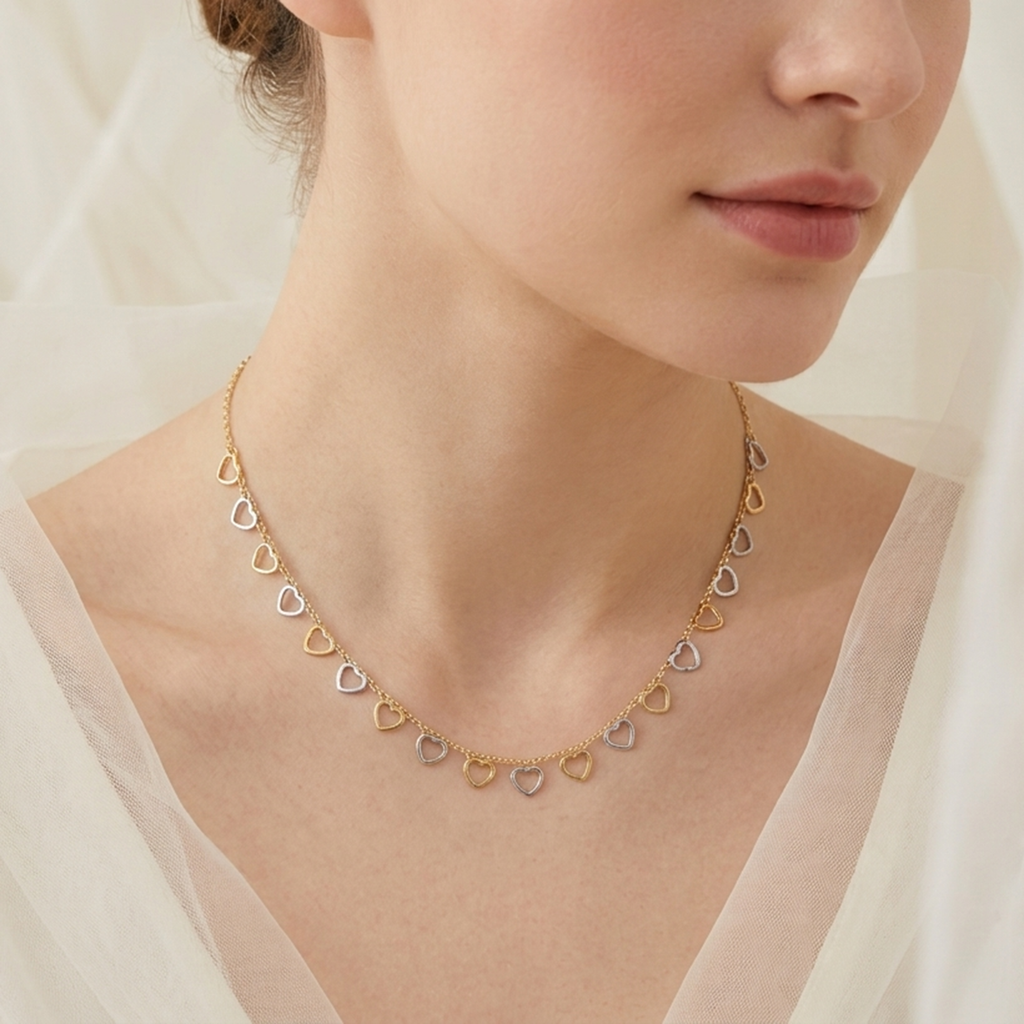 Cascading Heart Charm