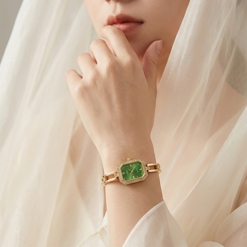 Emerald Octagon Watch