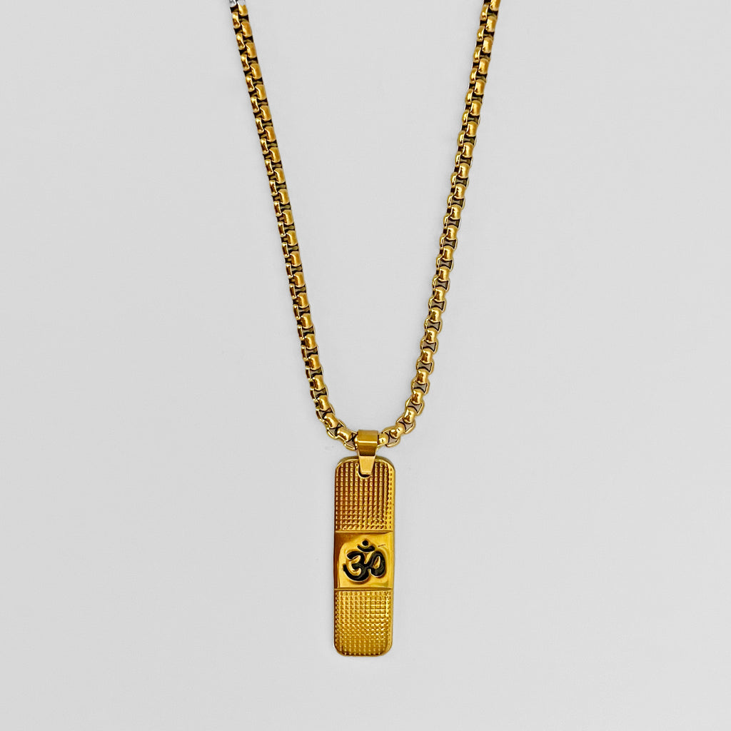 Om sacred tag pendant chain
