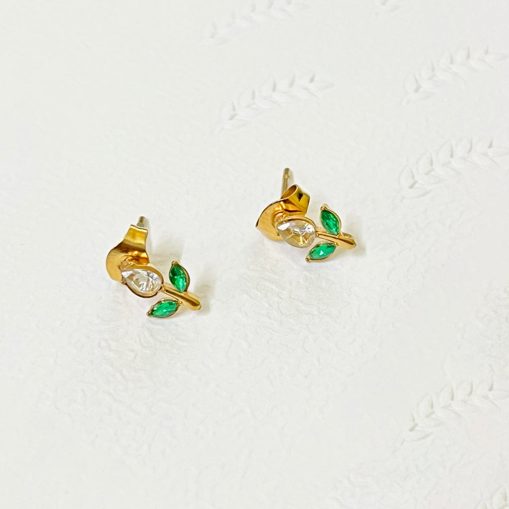 Emerald & Crystal Tulip Set