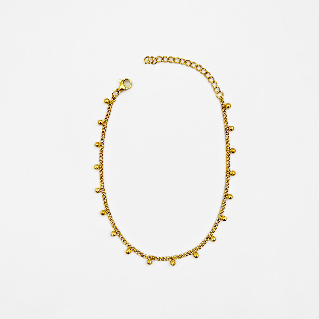 Beaded curb chain