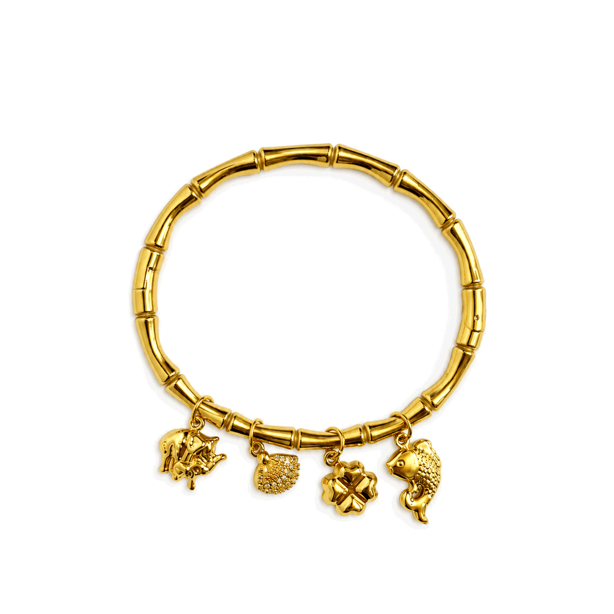 Golden Charm Bloom Bangle