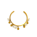 Pearl Charm Open Bangle