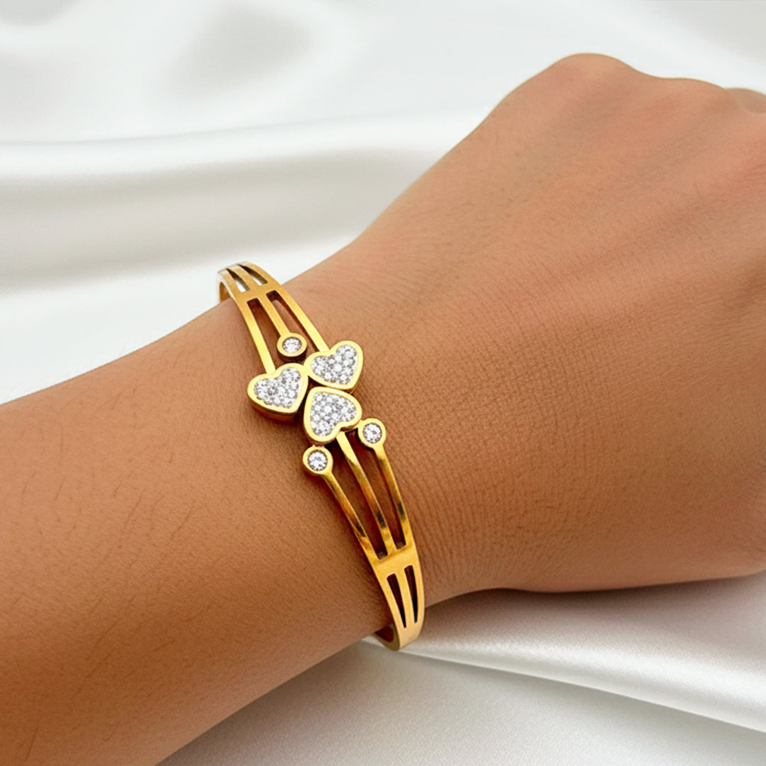 Triple love bangle