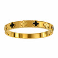 Clover Charm Gold Bangle