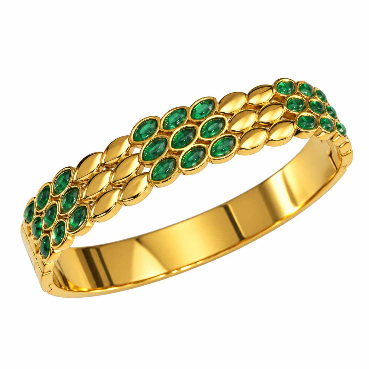Emerald Leaf Luxe Bangle