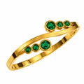 Emerald Trio Open Bangle