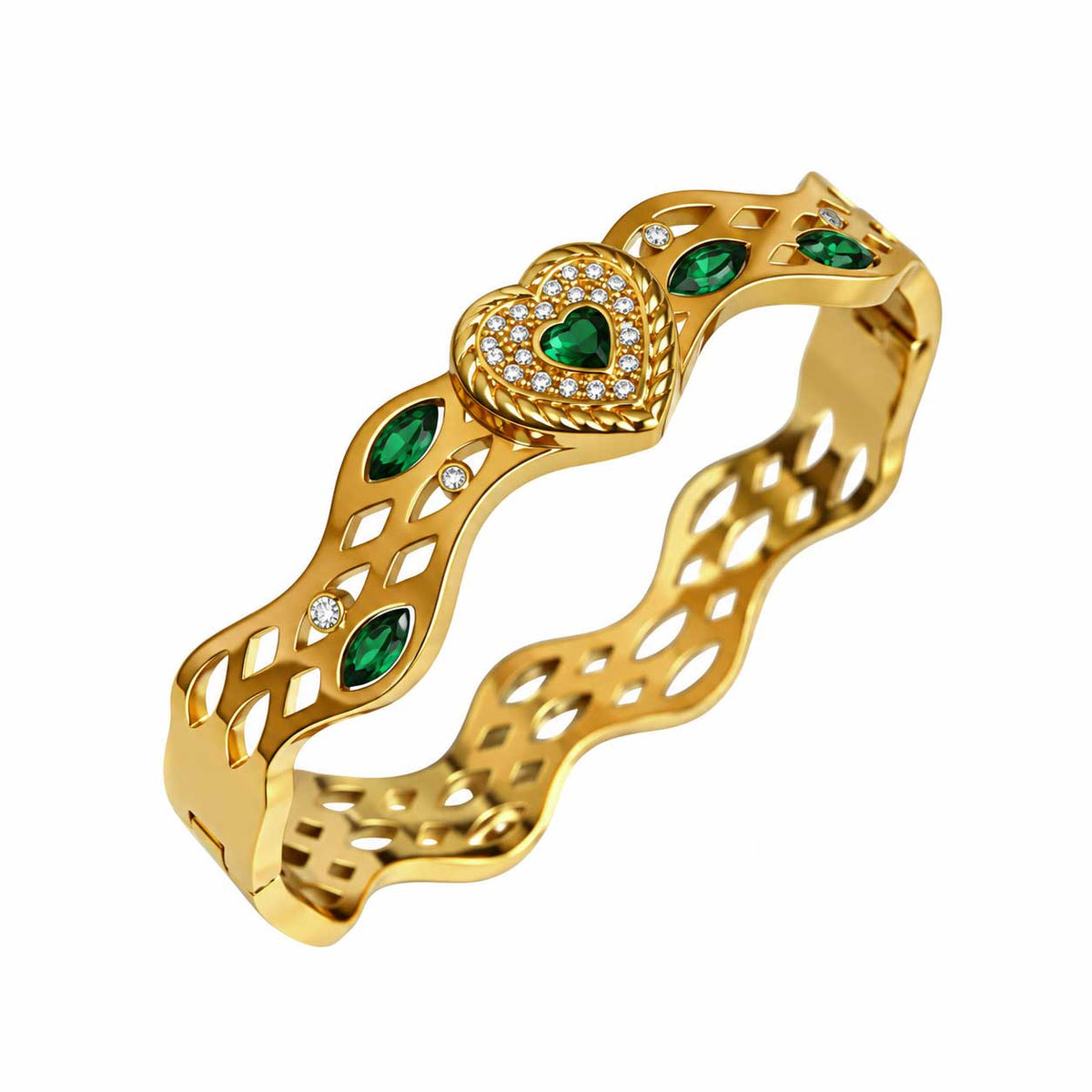 Emerald Heart Royale Bangle