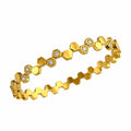 Hexagon CZ Link Bangle