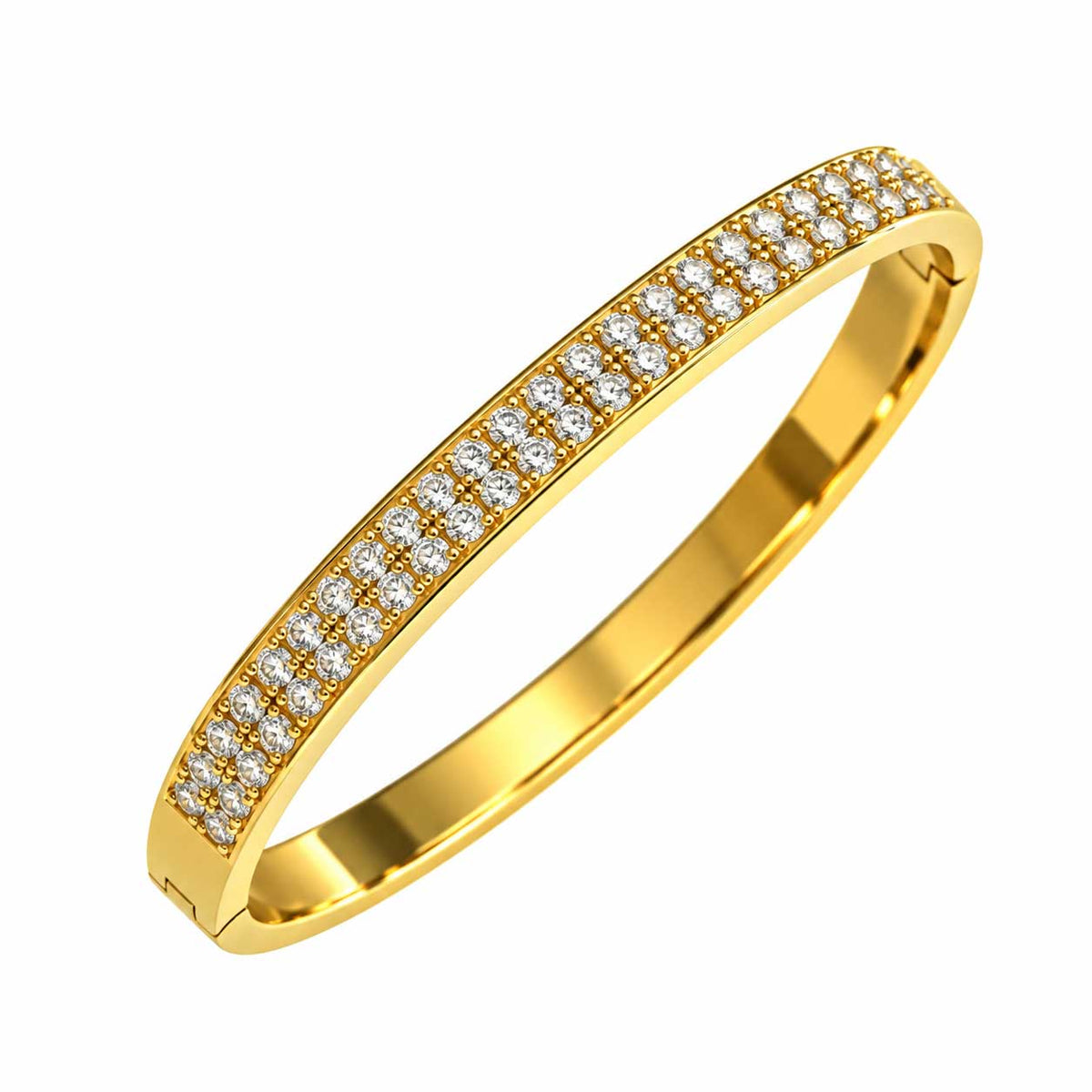 Double-Row Crystal Bangle