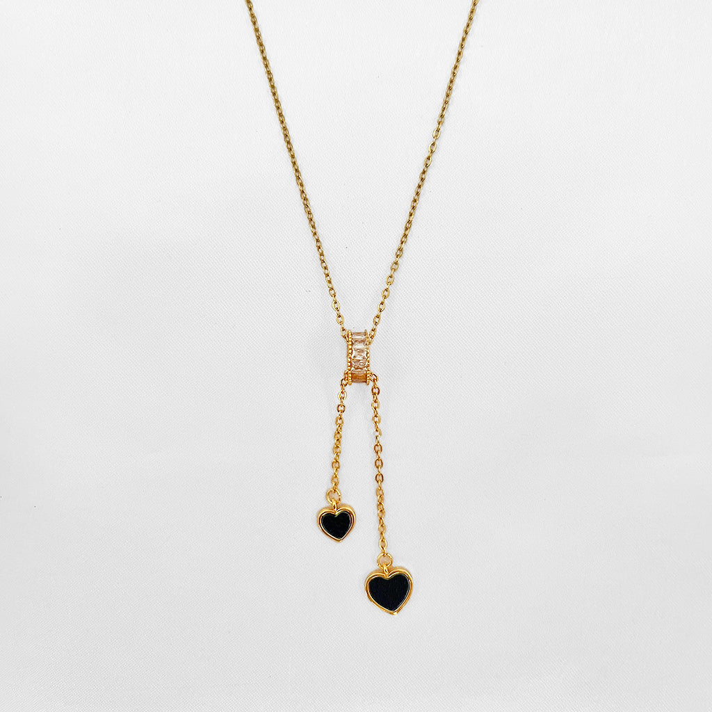 Two black hearts