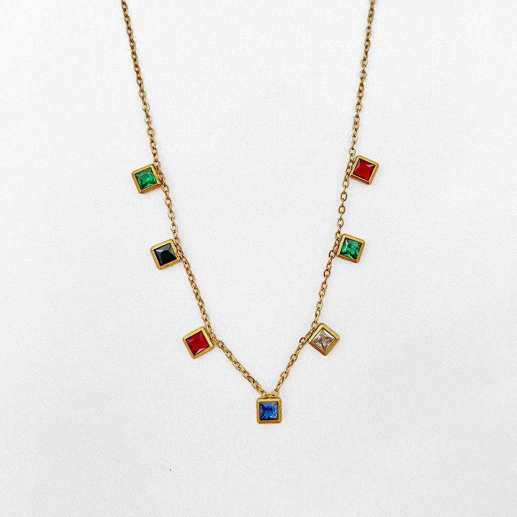 Multicolor square charm