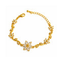 Floral Gold Gemstone Bracelet