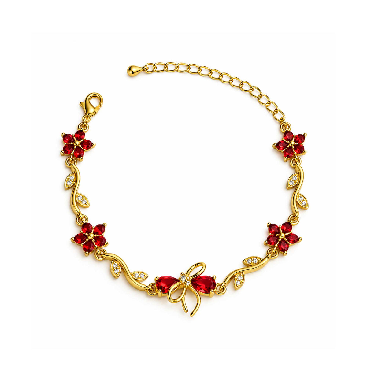 Ruby Bloom Bracelet