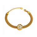 Gold Floral Medallion Bracelet