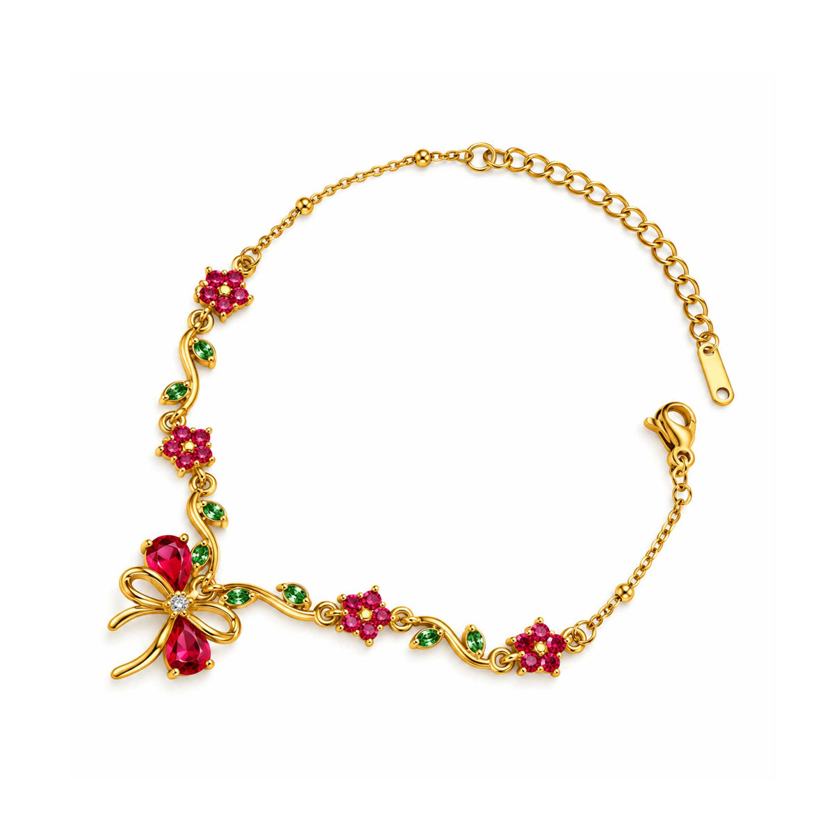 Ruby Pink Floral Vine