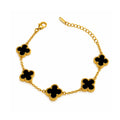 White & Black Clover Charm