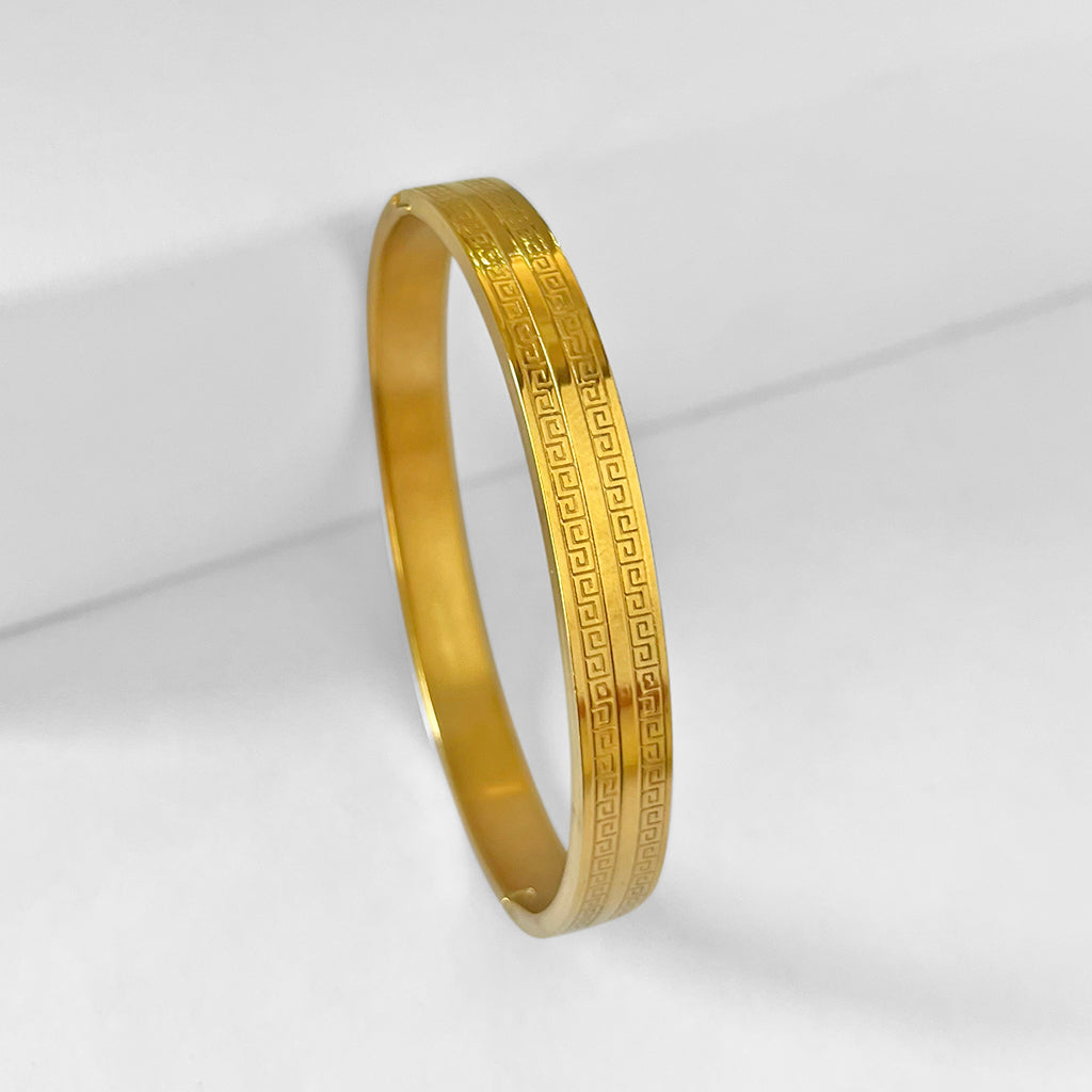Greek Heritage Gold Bangle