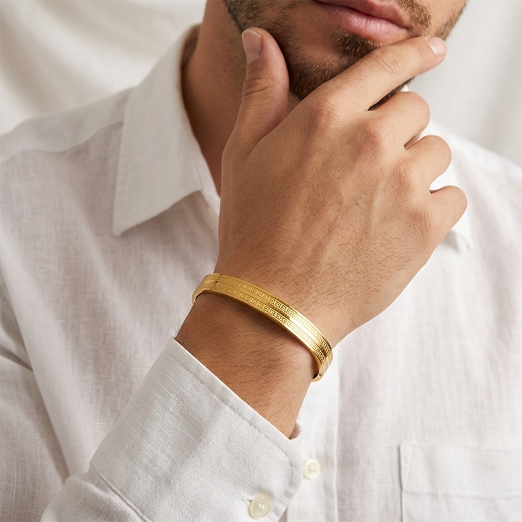 Greek Heritage Gold Bangle