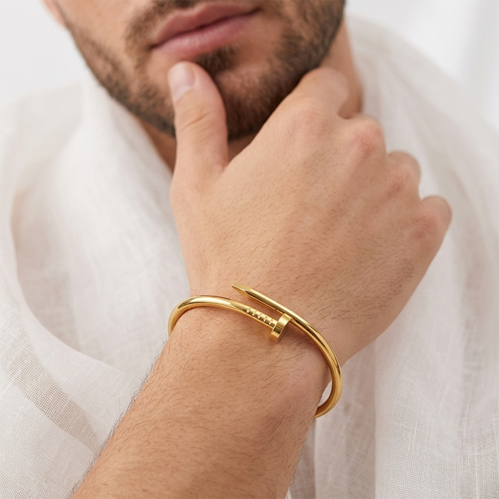 Golden Nail Bangle