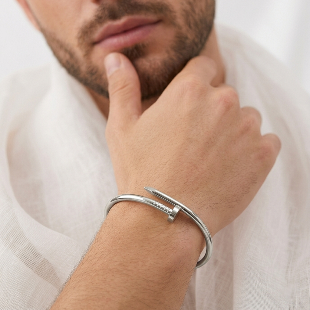 Silver Nail Bangle