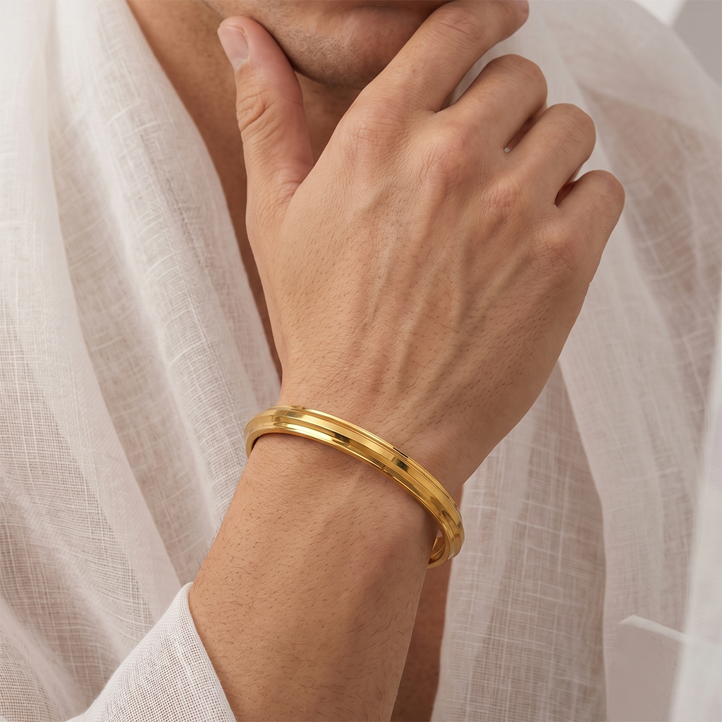 Dual-Groove Minimalist Bangle