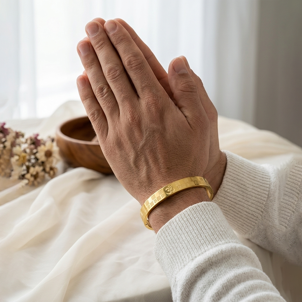 Golden OM Bangle