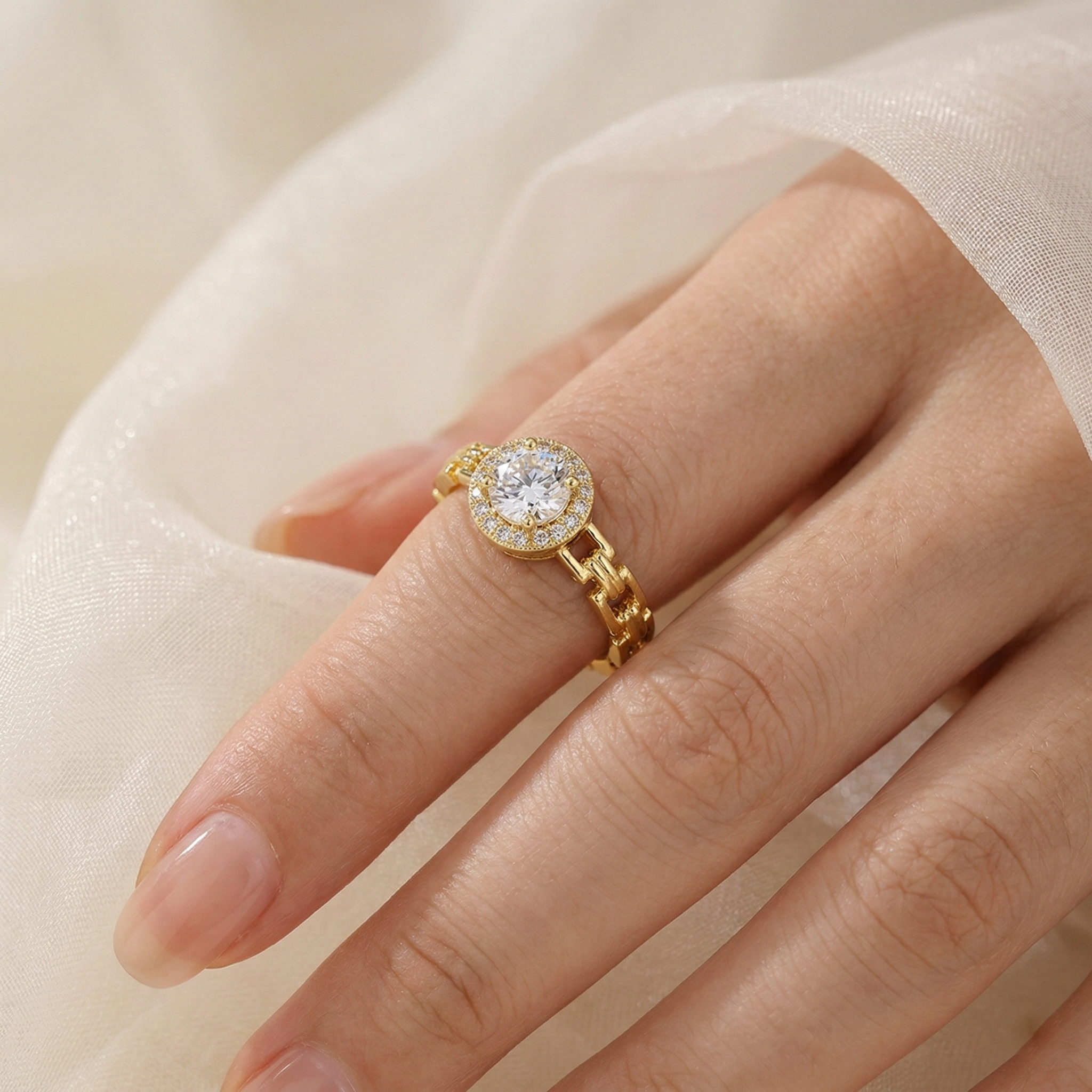 Stone chain ring