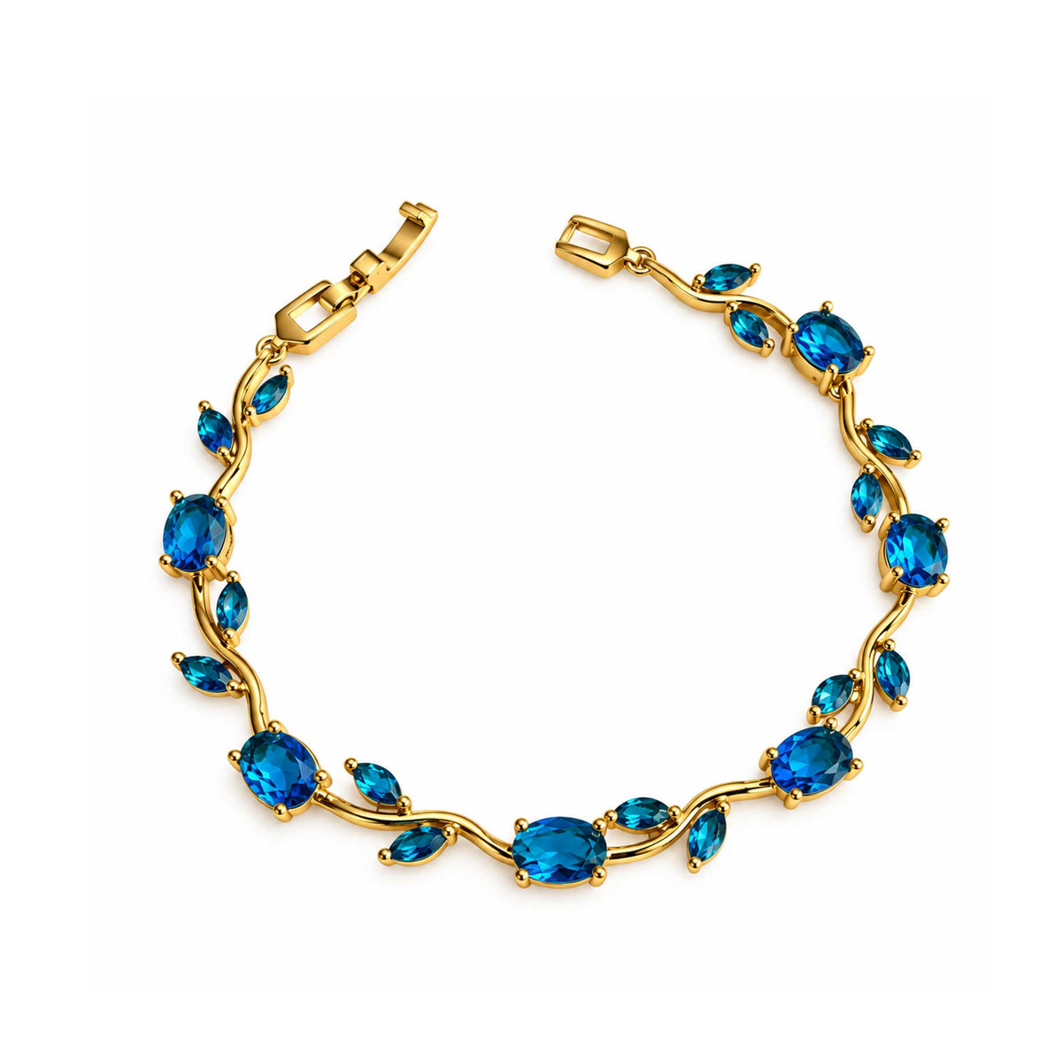 Blue Gemstone Vine Bracelet